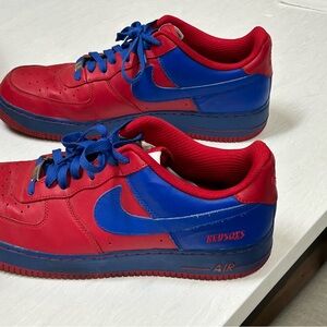 Nike Air Men's Red and Blue Sneakers